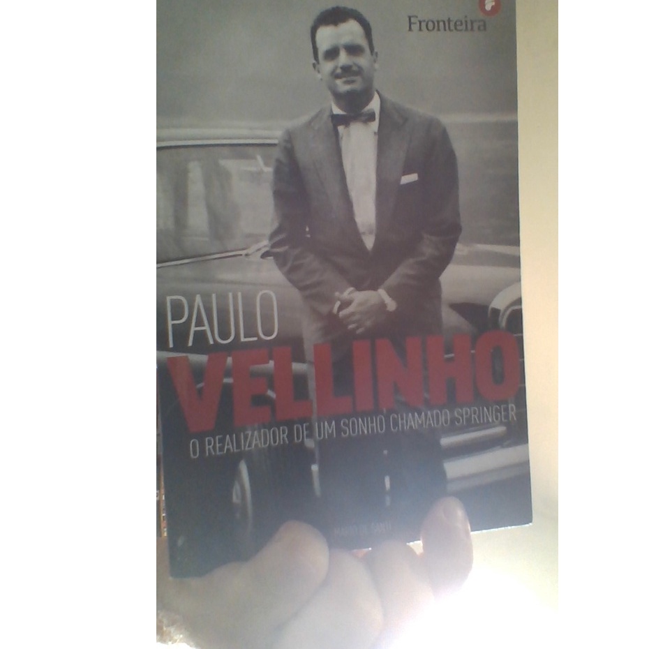 livro o realizador de um sonho chamado springer, Paulo Vellinho, ed fronteira