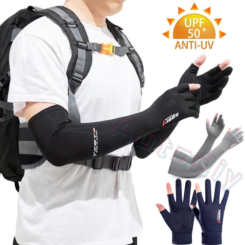 Equitação Condução Braço Longo Manga Luvas De Proteção Solar/UV Para Mulheres Dos Homens Esportes Respirável Adequados Ao Ar Livre De Gelo Mangas