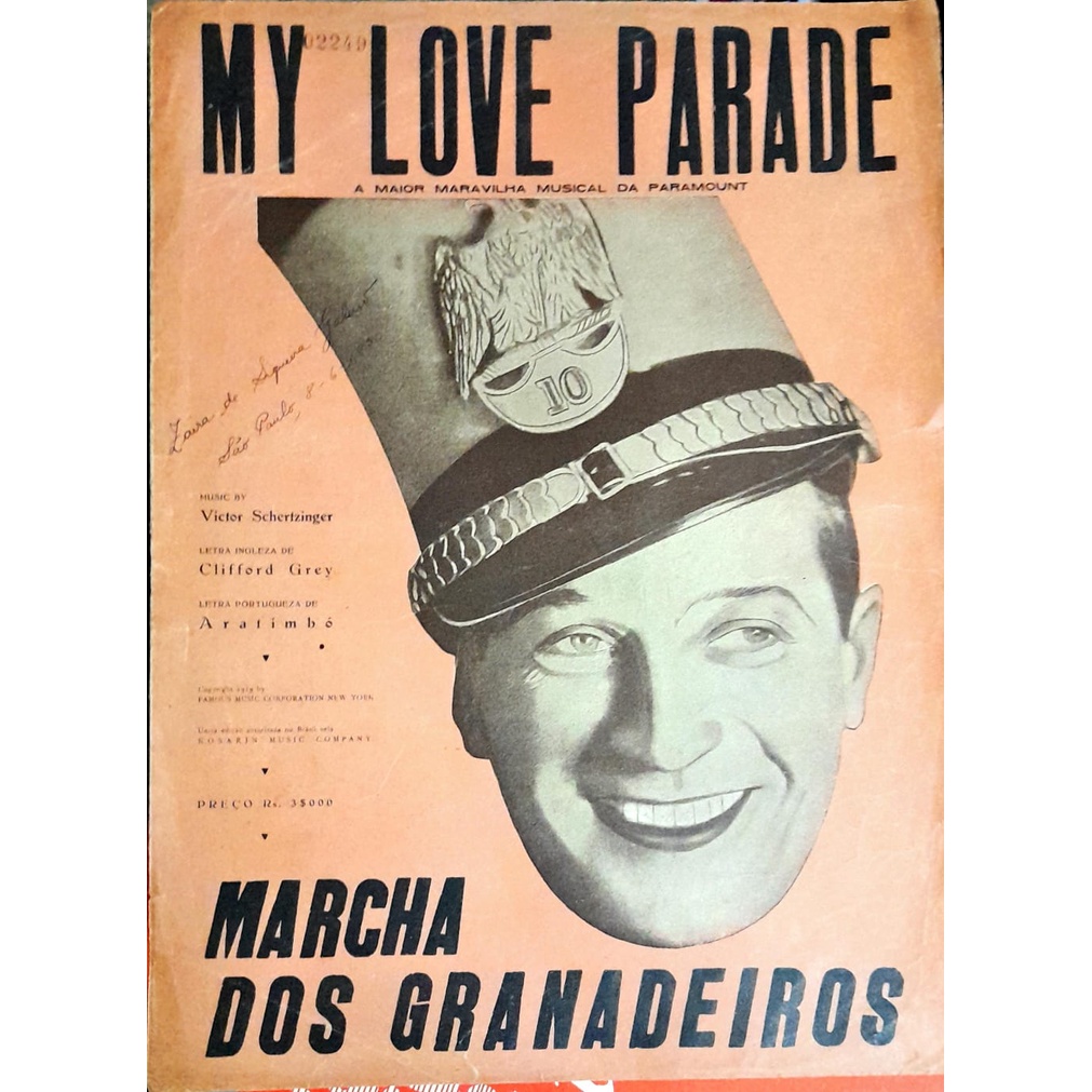 Partitura para Piano My Love Parade Marcha dos Granadeiros