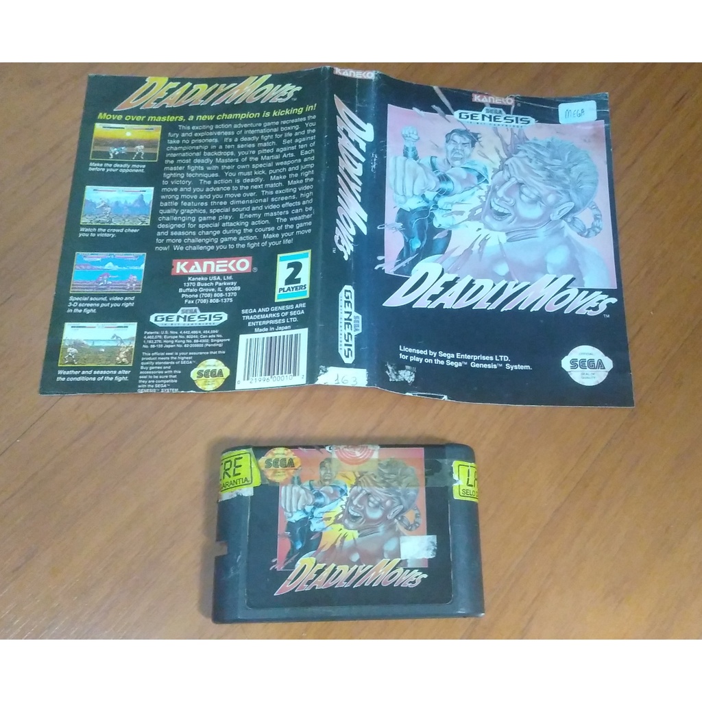 Cartucho Paralelo Deadly Moves Mega Drive Usado
