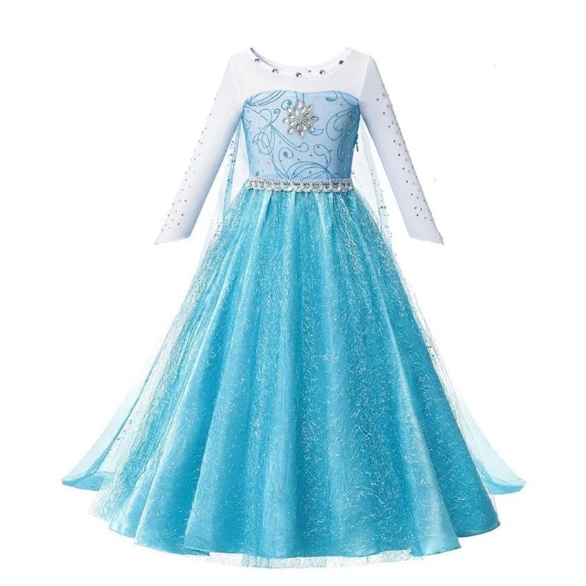 Fantasia Vestido Elsa Frozen Com Capa Meninas Princesas Shopee Brasil 2399