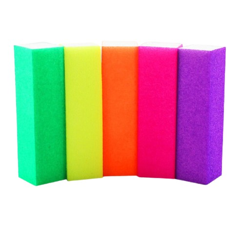 Kit 10 Lixas Bloco Polidora Para Unhas Colorida Neon