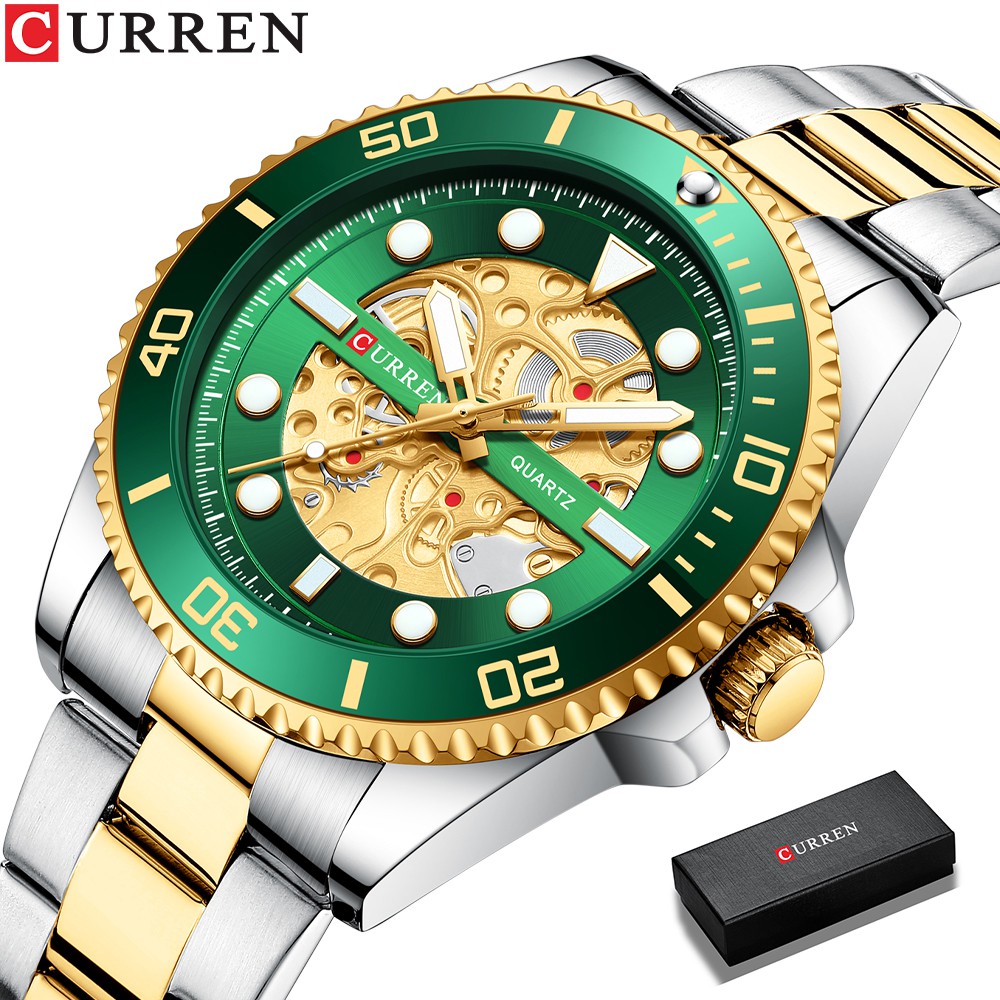 Relógios Masculinos CURREN Luxo Marca Original Casual à prova d'água Esporte Quartzo Relógio 8412S em Oferta na Shopee