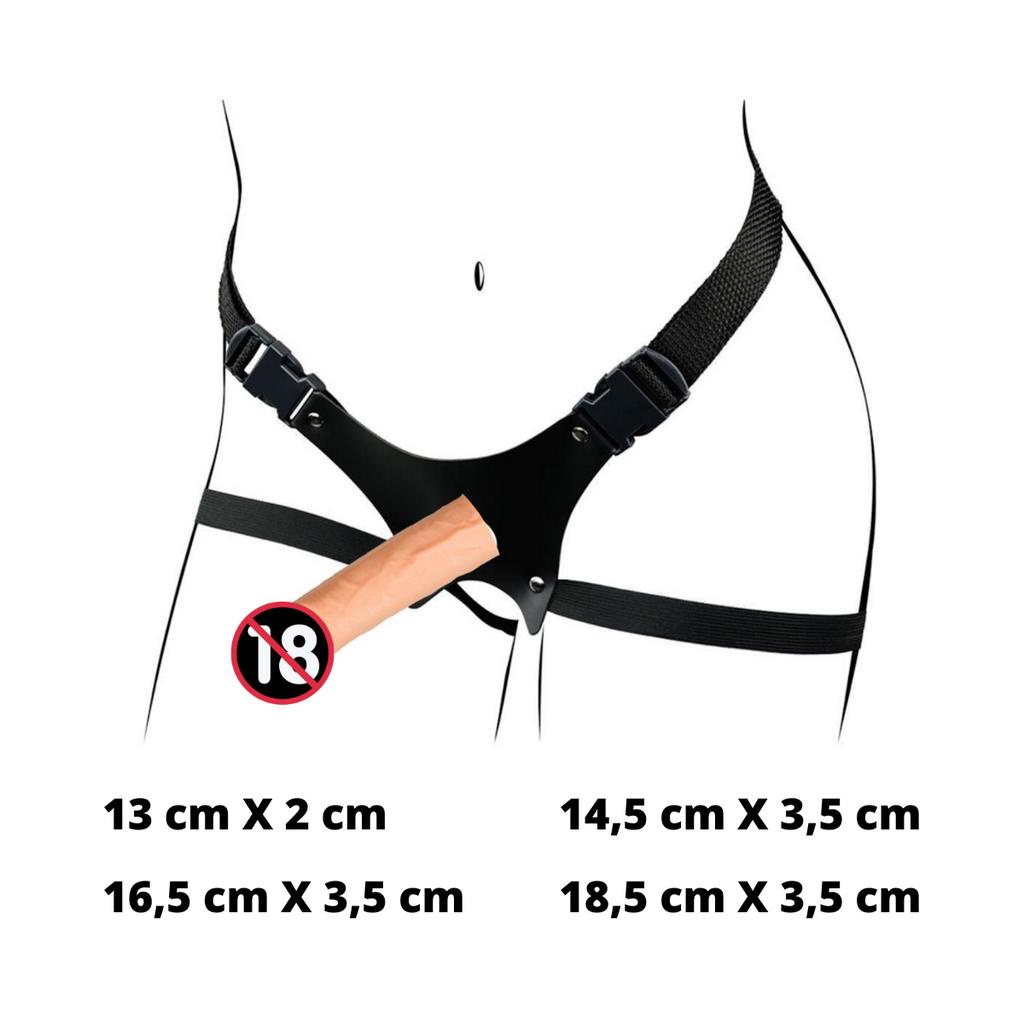 Strapon Cinta Peniana Com Pênis Maciço Realístico com Veias Salientes 3 Tamanhos Sex Shop em Oferta na Shopee