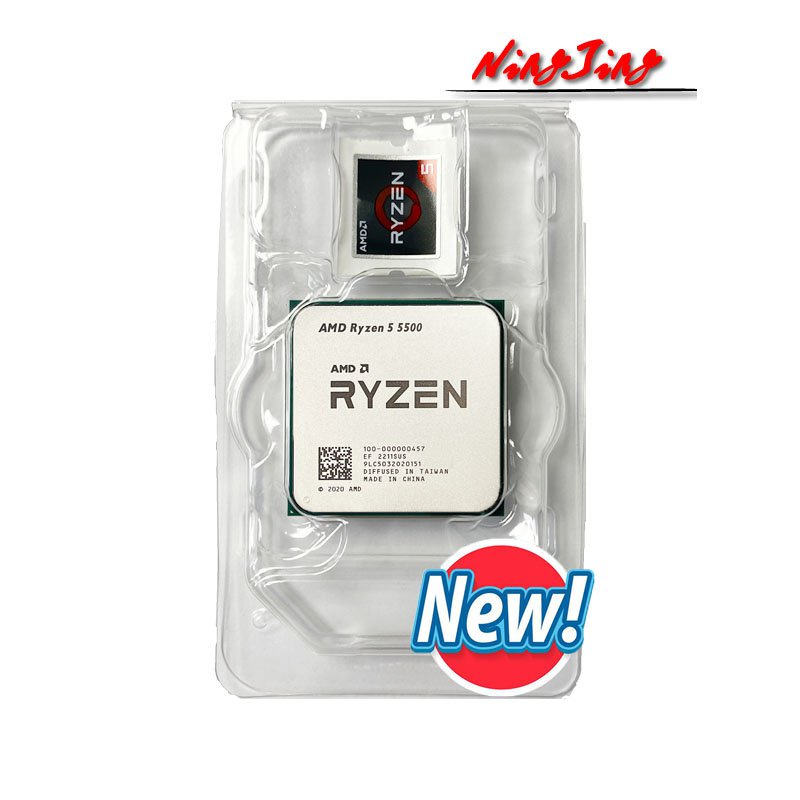 【 Original ≤ Amd ryzen 5 5500 r5 5500 3,6 ghz Processador De 12 Linhas 7nm l3 = 16m 100-000000457 Soquete am4 Mas Sem Refrigerador