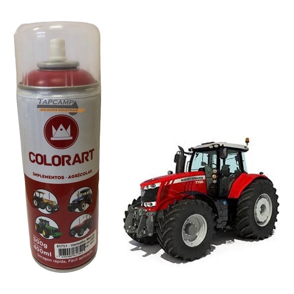 Tinta Spray Agrícola Vermelho Massey Ferguson Colorart 400ml em Oferta na Shopee