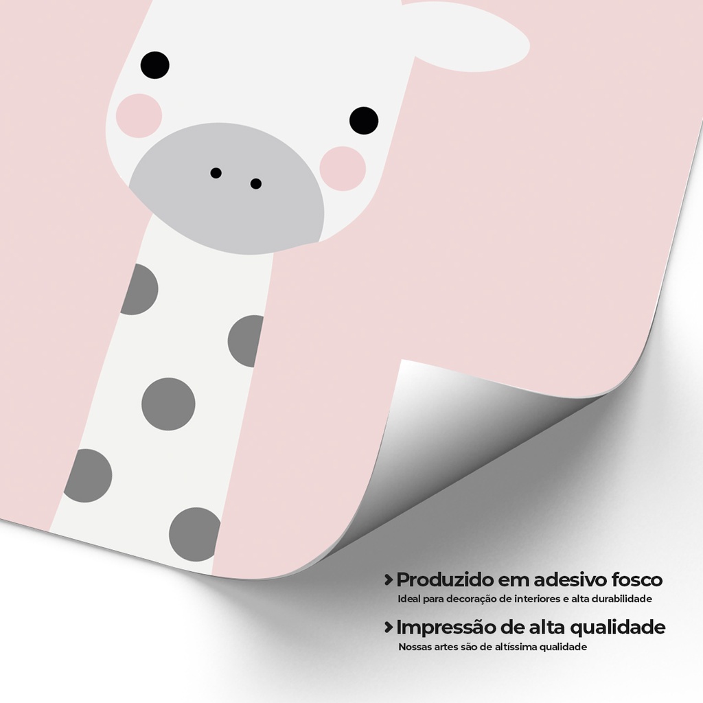 Quadro Placa Decorativo Frase Love Girafa Decoração Quarto de Menina Infantil Bebê · foto 2