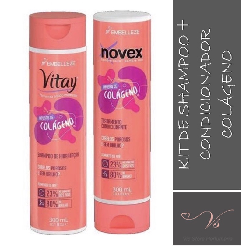 Kit Shampoo (300ml) + Condicionador (300ml) Infusão De Colágeno Novex