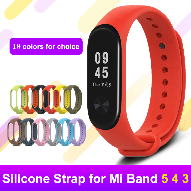 (19 Cores) XiaoMi Mi Band 6 5 4 3 Oficial Colorido Silicone Strap Esporte Alça De Pulso Para MiBand 5 4 3 Substituição Pulseira Pulseira Para Xiaomi Mi Band 6 5 4 3 Colorful Silicone Strap Sport Wrist Strap For Miband 6 5 4 3 Bracelet Replacement