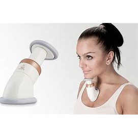 O Neckline Slimmer é um massageador para seu pescoço. Simples e fácil de usar