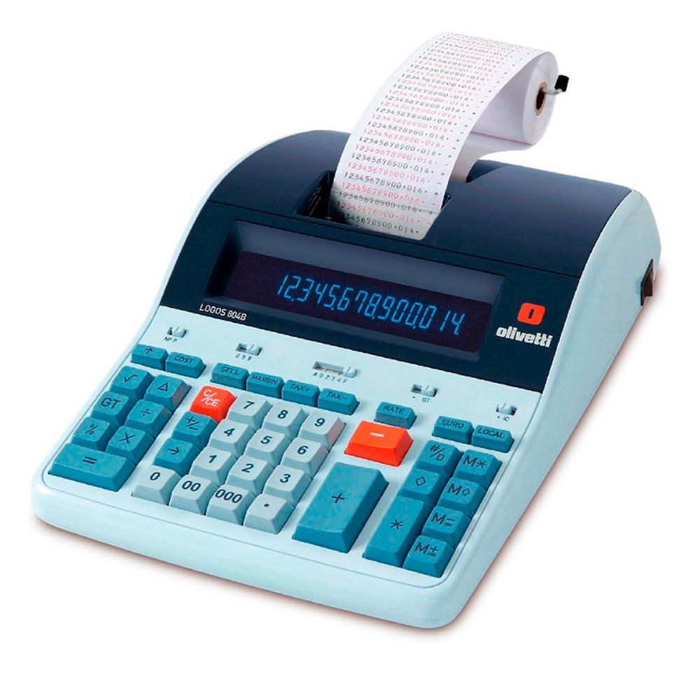 Calculadora Financeira Olivetti LOGOS 804B com Impressora, 14 Dígitos, Visor LCD, Sistema Back-lit - Bivolt - Semi Nova em Oferta na Shopee