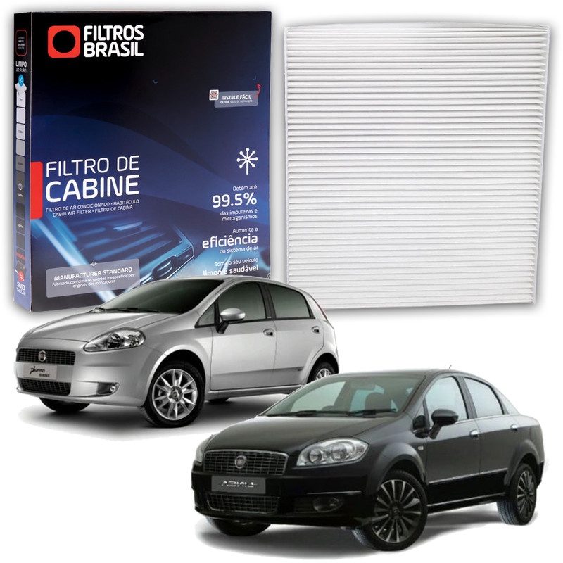 Filtro da Cabine Ar Condicionado Fiat Linea Absolute Essence Sporting Punto Bertone SX/Essence HLX em Oferta na Shopee