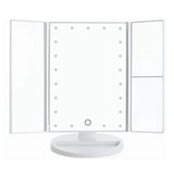 Espelho 22 Leds Camarim P/ Maquiagem 3 Lados Aumenta Zoom - Super Bright