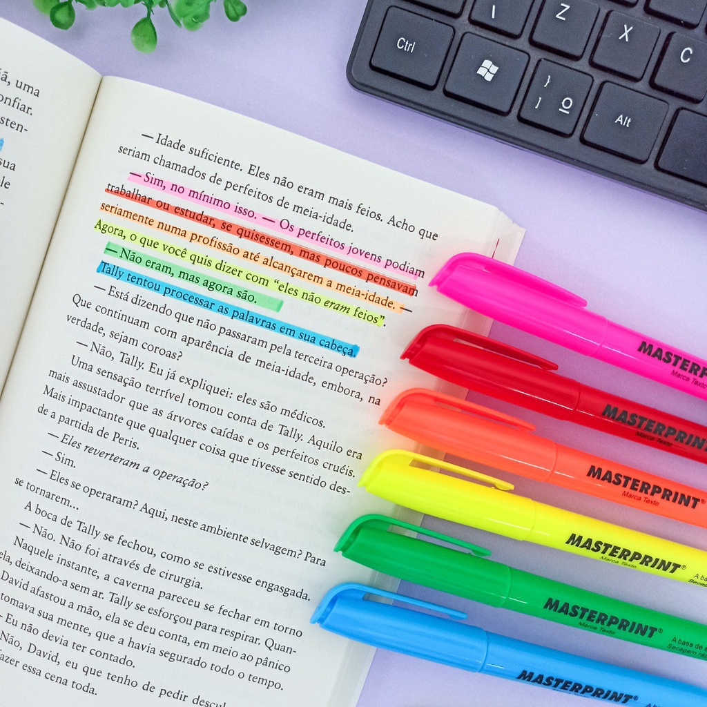 Caneta Marca Texto Neon - Masterprint | Grifa Texto Colorido