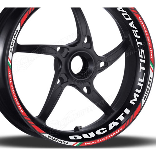 Friso + Adesivo Refletivo P1 Roda Moto Ducati Multistrada
