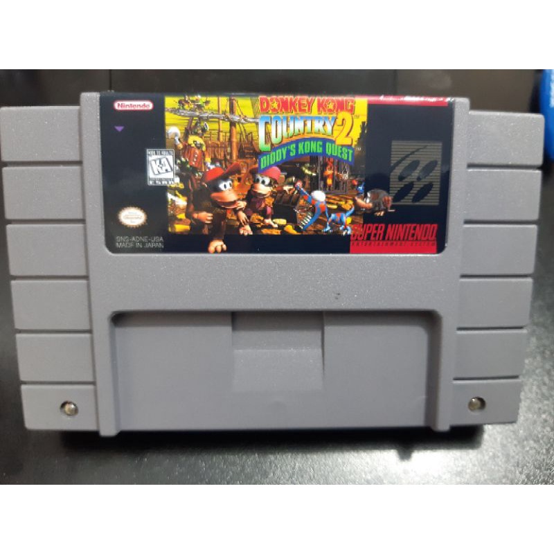 cartucho de super Nintendo donkey Kong country 2.