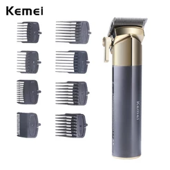 Cortador De Cabelo Kemei Profissional Poderosos Recarregável Sem Fio