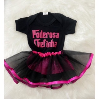 Body Bebê Temático Mesversário PODEROSA CHEFINHA com Saia Dule(K-2) em Oferta na Shopee