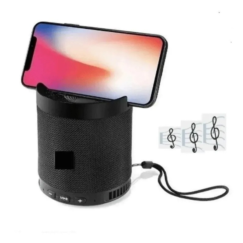 Caixa de Som Bluetooth Com Suporte para Celular 5w Pendrive Cartao de ...