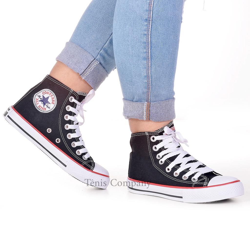 Tênis Converse All Star Preto lista preta - Via Colors - Calçapé