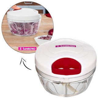 Mini Processador de Alimentos Manual 3 Lâminas Sanremo