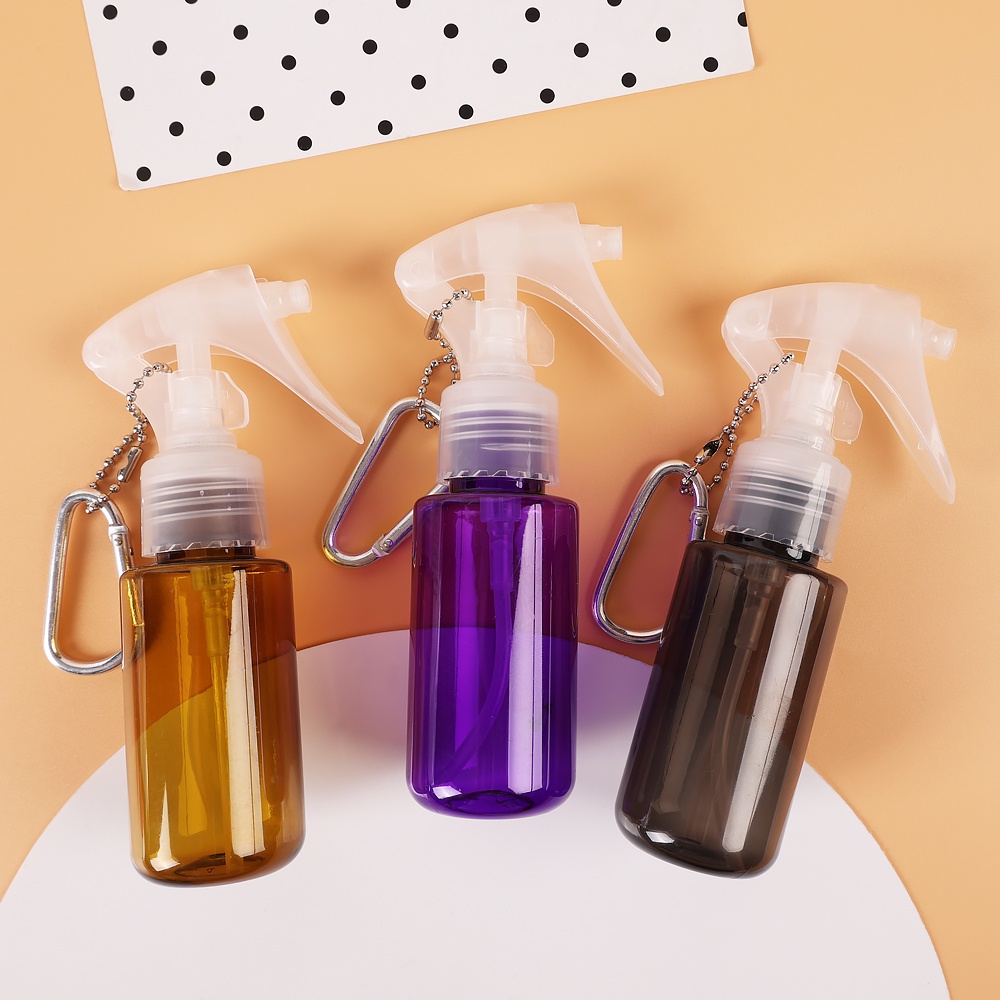 60 ml De Viagem Frasco De Spray Recarregáveis Com Chaveiro Fivela / Pequeno Sanitzer Mão Frasco De Spray Névoa Fina Garrafas Recipiente