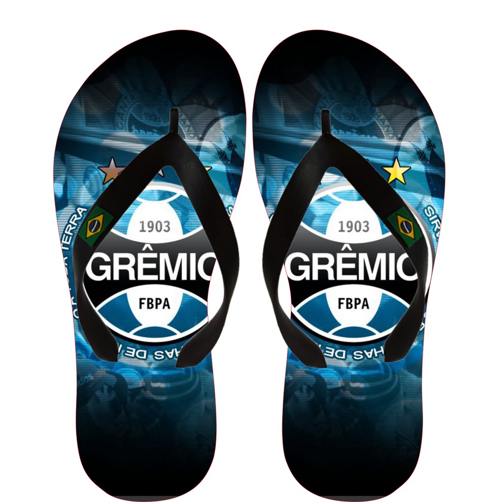 Chinelo de Time Sandália de Time Grêmio Envio Rápido chinelo infantil e adulto Rep1