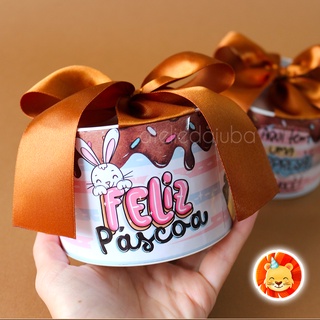 KIT 10 Tubolatas de Páscoa Calda Chocolate Decoração Brinde Lembrancinha - 7 X 10 cm