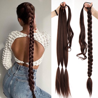 Extensões Sintéticas Para Rabo De Cavalo Com Preto Marrom Corda De Cabelo Fibra De Alta Temperatura em Oferta na Shopee