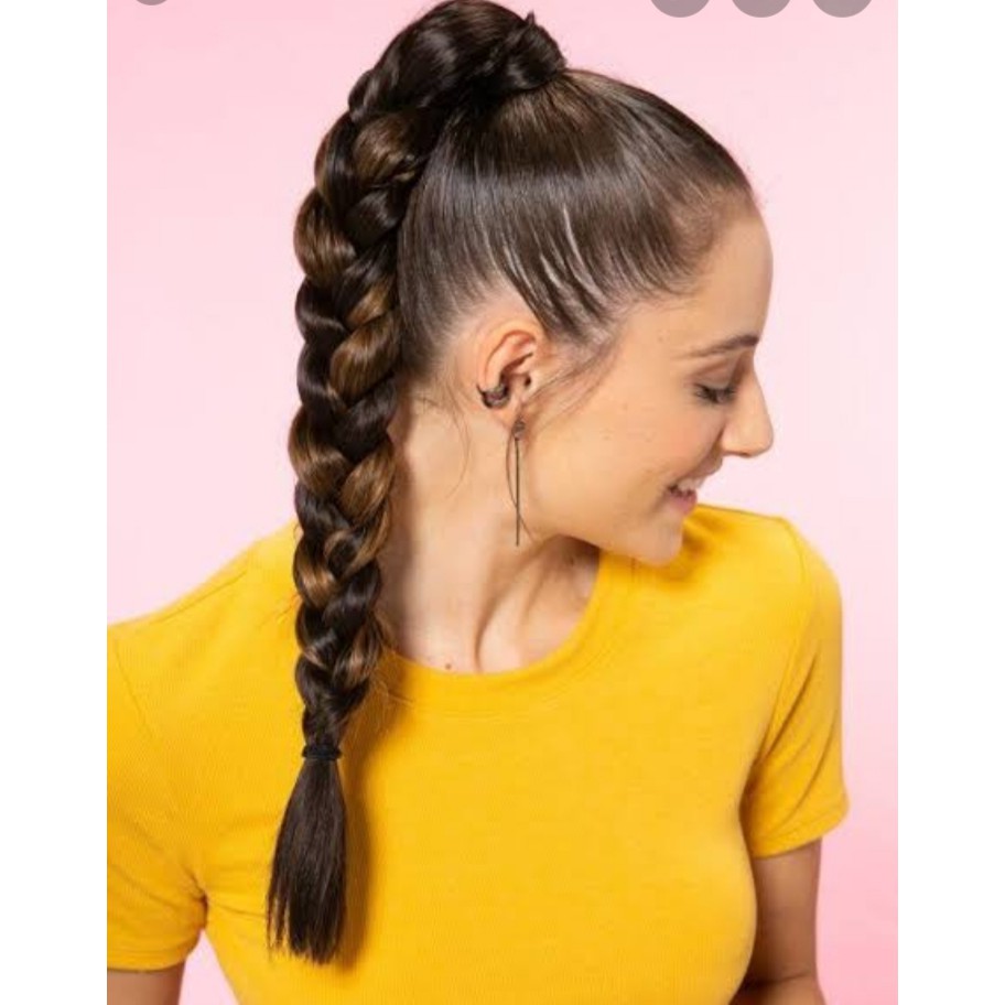 Extensão Trança De Cabelo Jumbo Para Penteado Ponytail Rabo De Cavalo | Shopee Brasil