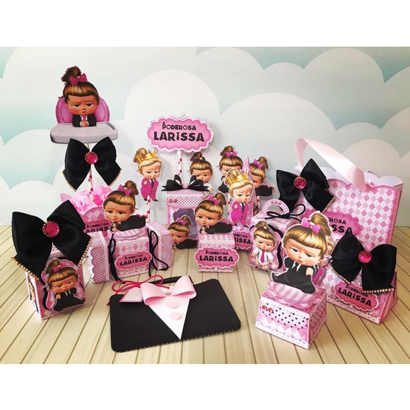 kit festa infantil lembrancinha para aniversário Caixinhas Personalizadas A Poderosa Chefinha