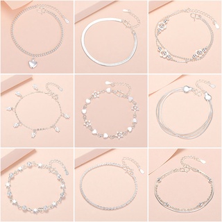 s925 pulseira feminina de prata osso de cobra tornozeleira acessórios de joalheria