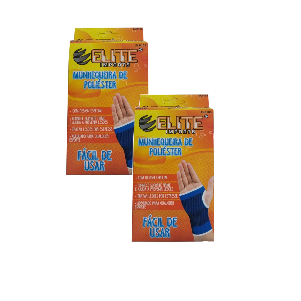 Kit 02 Munhequeiras de poliéster adequada para qualquer esportes