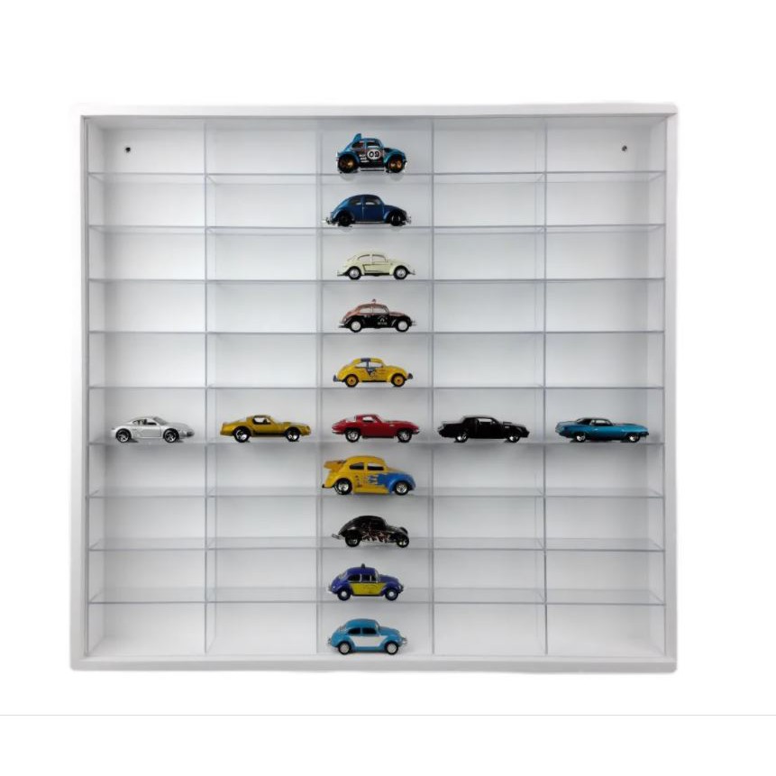 Estante Carrinhos Hot Wheels 50 Nichos Divisórias Acrílico