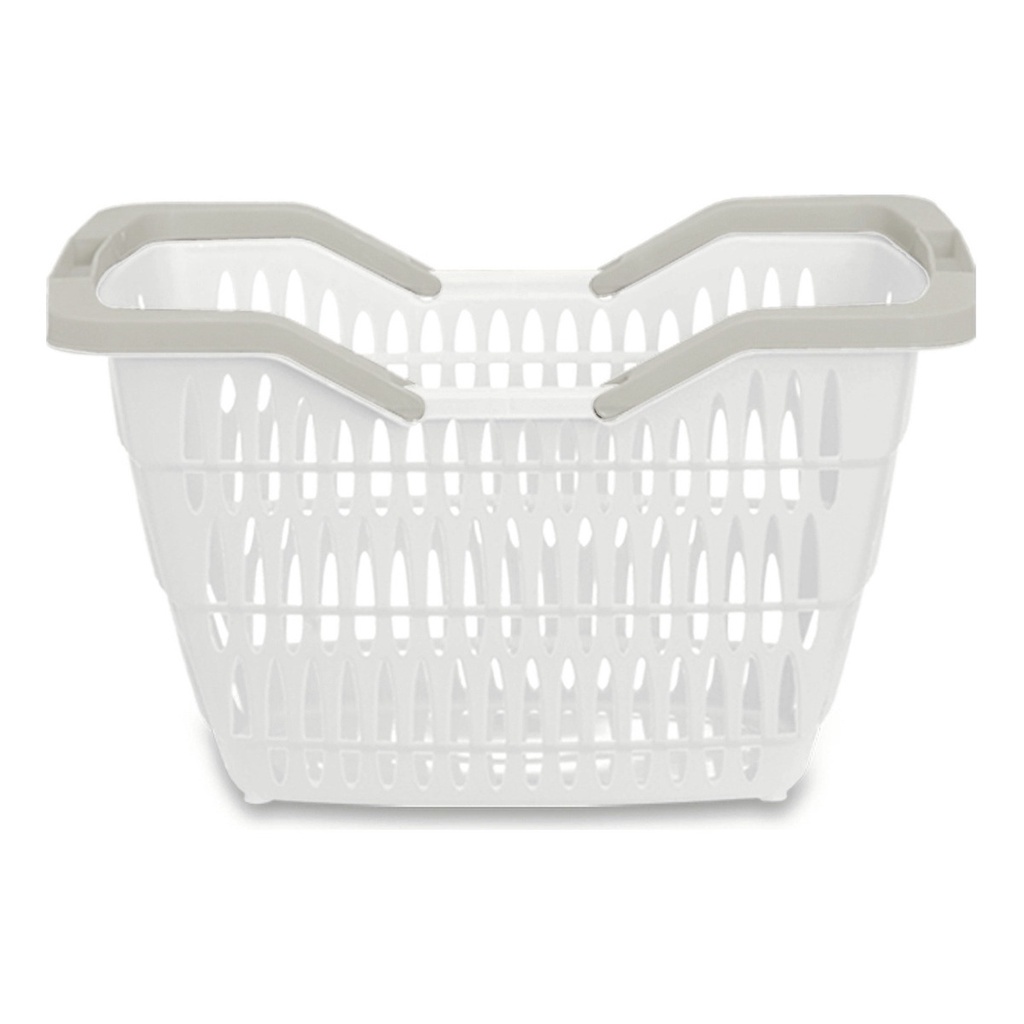 KIT 5 CESTA PLASTICA COM ALCAS 12L - USUAL UTILIDADES