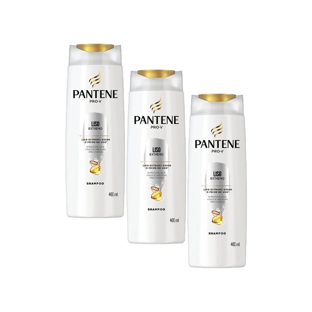 Kit Shampoo Pantene Liso Extremo 400ml com 3 Unidades em Oferta na Shopee