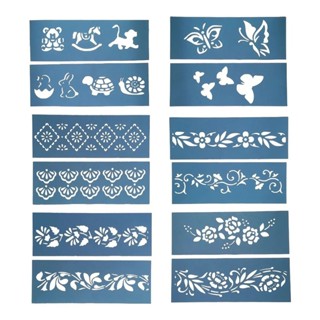Stencil 12 Peças 19x7cm Barras Molde Pintura em Oferta na Shopee