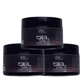 3 Gel Cola Compre 250g Leve 300g fixaçao profissional Chichair