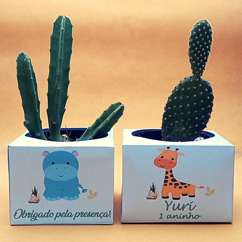 Lembrancinhas Aniversário Safari - Caixinha Personalizada - Centro de Mesa - Papelaria Criativa
