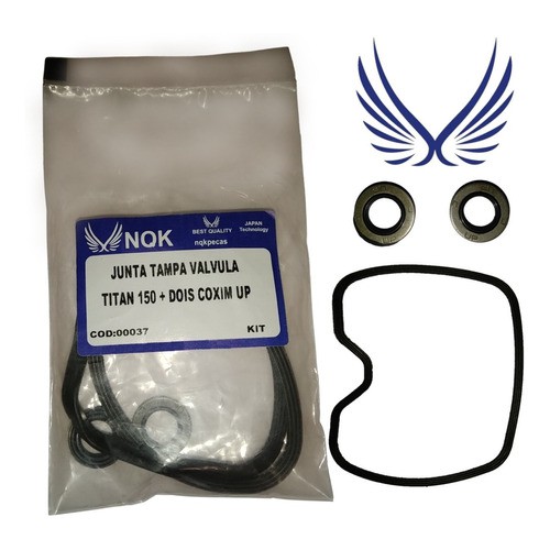Kit Junta (guarnição) Tampa Válvula + 2 Coxim Fan Titan 150