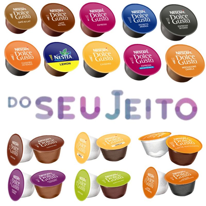 Cápsulas de Café Dolce Gusto Nescafé Monodose Unitária Monte Sua Caixa Vários Sabores Cápsulas Para Máquina De Café Dolce Gusto