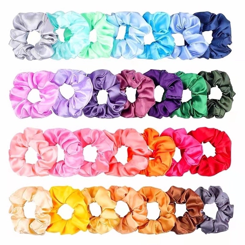 KIT C/ 10 XUXINHA DE CETIM ANTI FRIZZ scrunchies de cabelo -PROMOÇÃO Cores diversas - piranha, rabicó, elástico de cabelo,xuxa