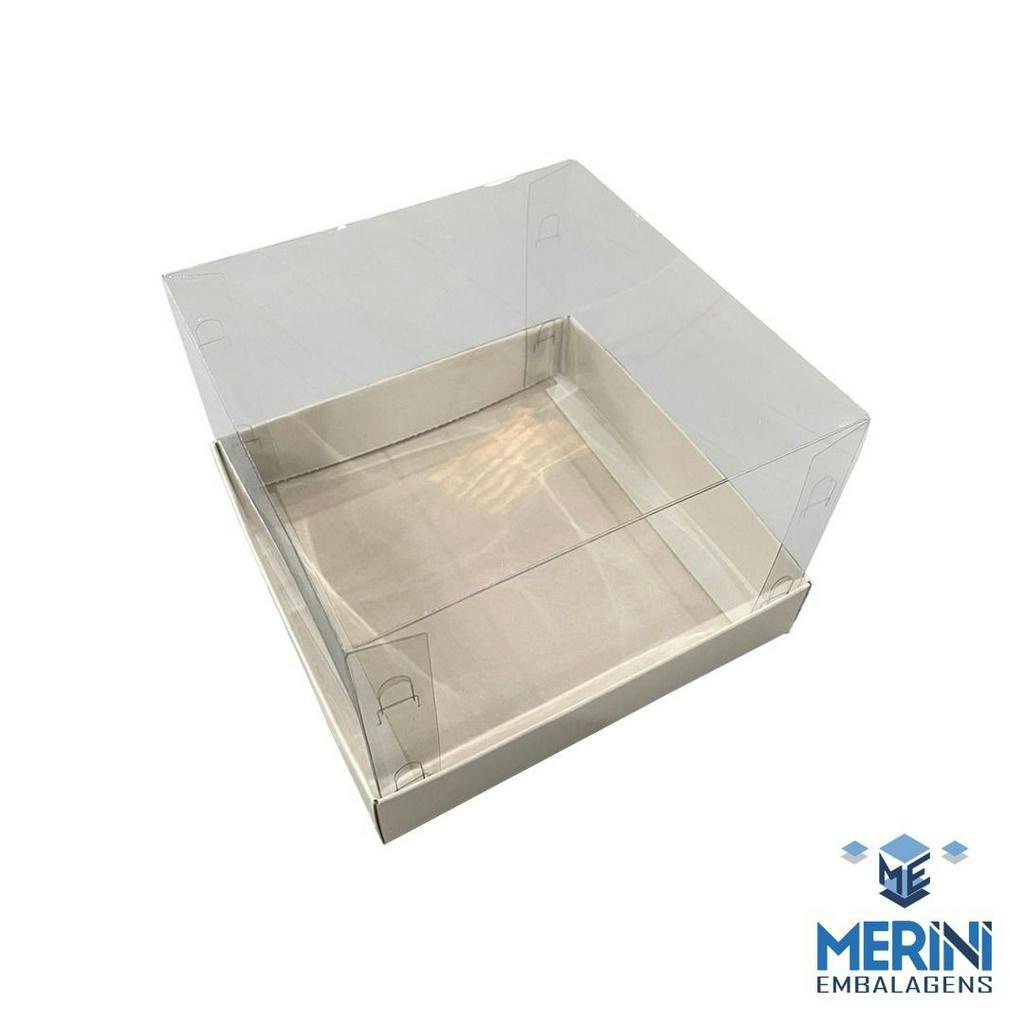 CAIXA BENTÔ CAKE MINIBOLO 15X15X10 CM ACETATO - 10 UNIDADES em Oferta na Shopee