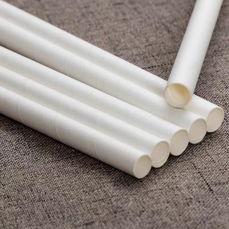 Pacote Canudo Branco de Papel Biodegradável 100 ou 25 unidades