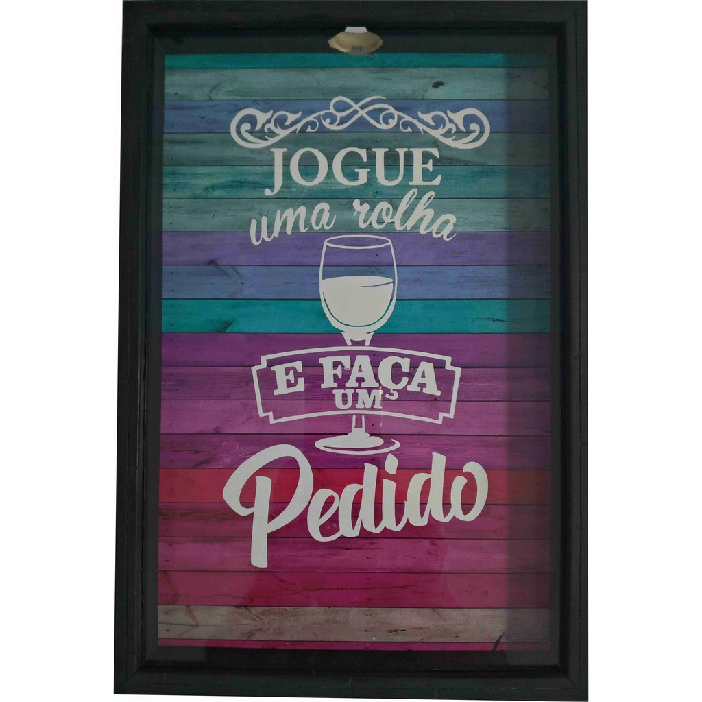 Quadro 35x23 Porta Rolha De Vinho