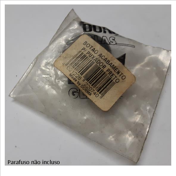 Botão acabamento para puxador DORMA antigo Preto