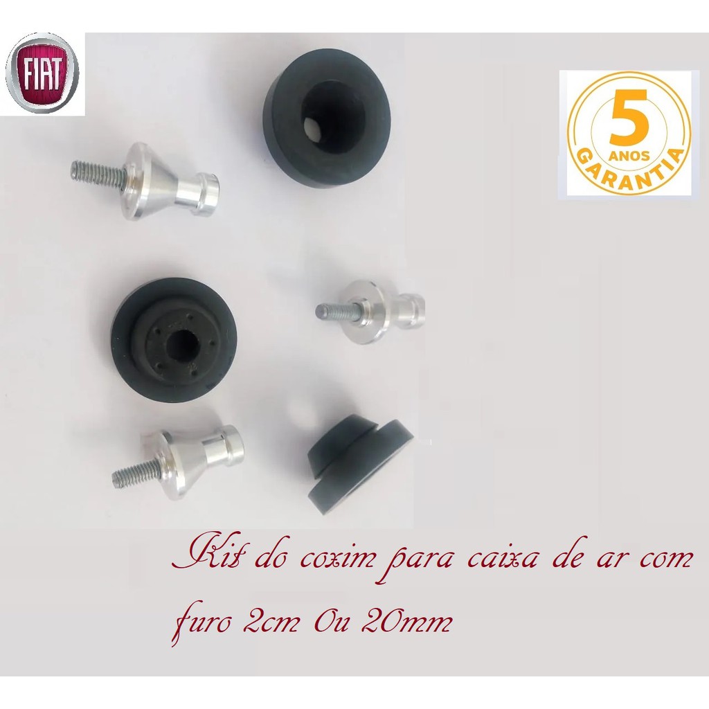 Kit Pino E Coxim Fixação Caixa Filtro de Ar Siena/ Palio/ Fiorino/ Strada/ Doblo.