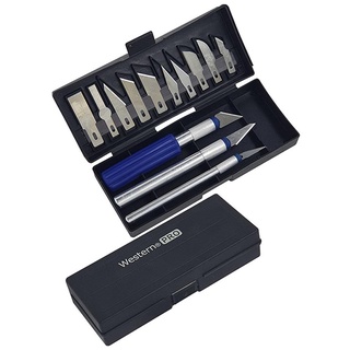 Estilete de Precisão com 3 Cabos e Kit com 13 Lâminas EST-13 WESTERN em Oferta na Shopee