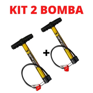 Bomba de encher pneu Ar Bicicleta bike moto carro Kit com 2 Bombas