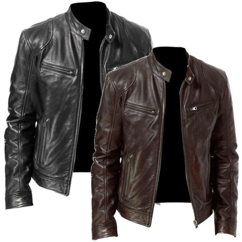 jaqueta bomber couro masculina